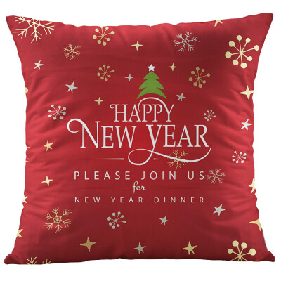 

Tailored Happy Christmas Pillow Cases Sofa Cushion Cover Home Decor Pillow Case