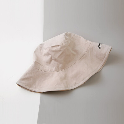 

Embroidered letter fisherman hat Summer Street sunscreen basin hat