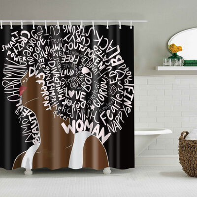 

3D High-Definition Digital Printing Shower Curtain Waterproof Moisture Proof Mildew Proofshower Curtain With 12 Hooks 165180cm