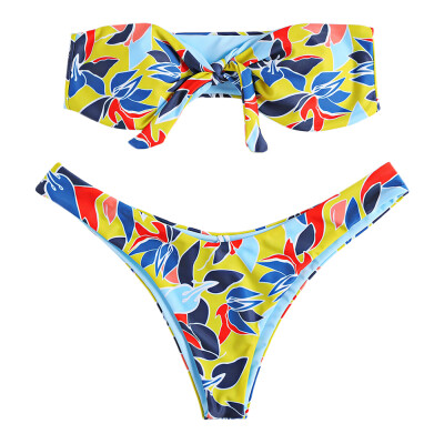 

Bikini Set Sexy Padded Swimsuit Women Printed Wrap Bandage Bathing Suit