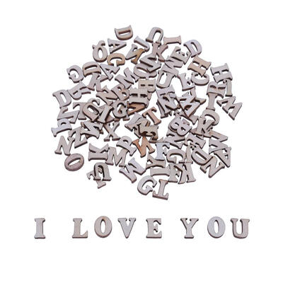 

100pcs DIY Log Color 26 Mixed English Letter Puzzle for Scrapbook Decor