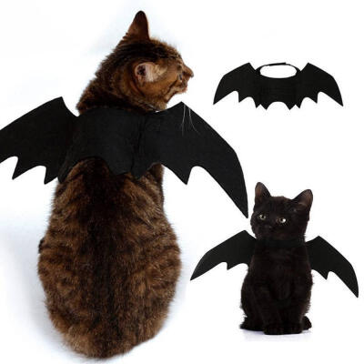 

Bat Wings Vampire Black Cute Fancy Dress Up Pet Dog Cat Halloween Costume Gift