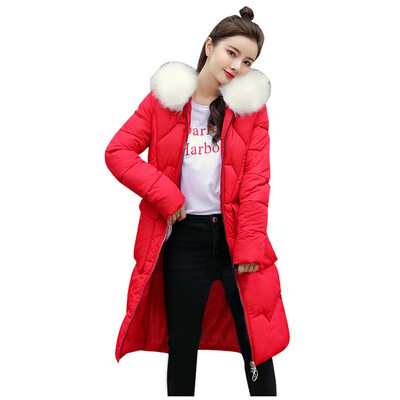 

Toponeto Women Winter Warm Hooded Thick Faux Fur Warm Slim Jacket Long Overcoat Coat