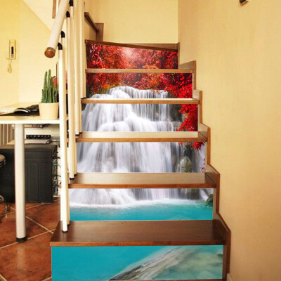 

Toponeto 3D Stair Stickers Exquisite Fashional Landscape Pattern 6 pcs