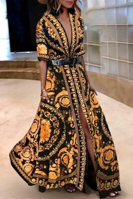 

New Womens Summer Floral Short Sleeve Long Maxi Dress Party Beach Sundress
