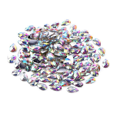 

Gorgeous Sharp Tip Nail Art Rhinestone AB Colorful DIY Manicure Decor Charm