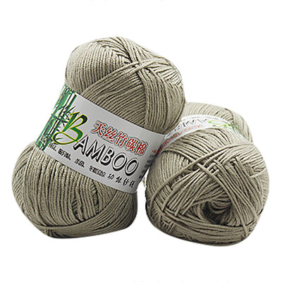 

Gobestart New 100 Bamboo Cotton Warm Soft Natural Knitting Crochet Knitwear Wool Yarn 50g