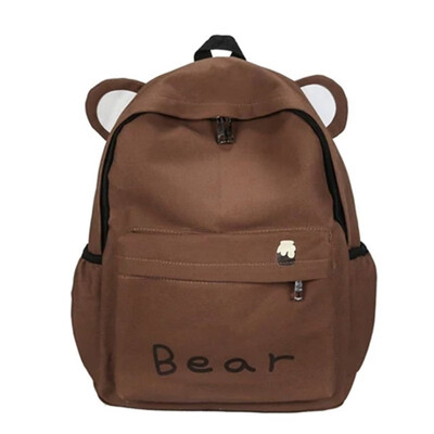 

Women Fashion Girls Casual Cartoon Animals Pattern Backpack Student Solid Color Capacity Bag Travel 2019 New Bags Backpacks
