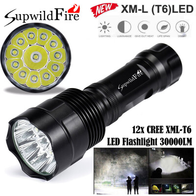 

Saidsome Super Bright 30000Lm 12x XM- T6 LED 5-Mode 18650 Flashlight Torch Light Lamp flashlight lamp