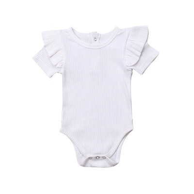 

Newborn Kids Baby Girls Top Romper Jumpsuit Bodysuit Outfits Solid Clothes