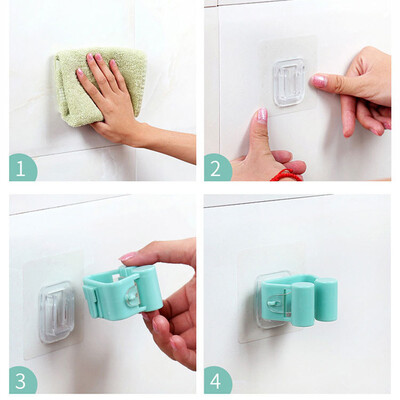 

JPGIF Wall Mounted Mop Umbrella Holder Brush Broom Hanger Storage Rack Kitchen Tool