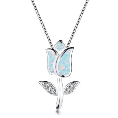 

NecklaceRose Pendant Lady Fashion Necklace Bridesmaid Jewelry Mothers Day Gift Necklace Simple Jewelry