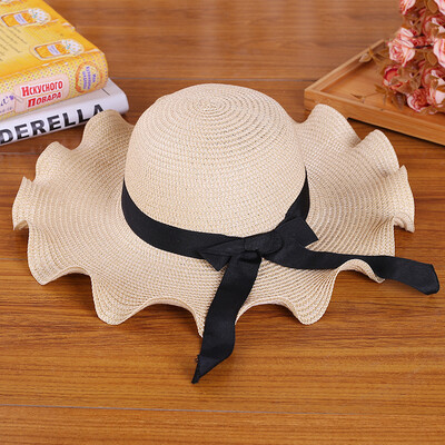 

Foldable hollow lace straw hat female literature&art RETRO sunshade hat fisherman hat shell pattern sunhat summer