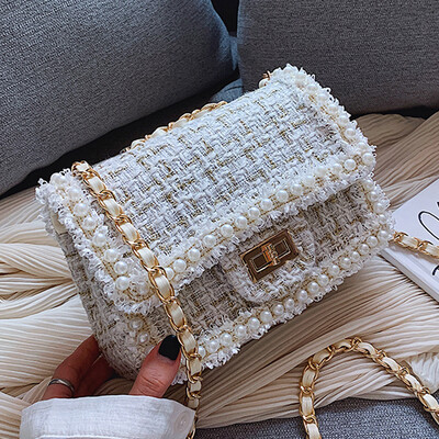 

The net red small bag female 2019 autumn new tide Korean version wild messenger bag chain fashion small square bag