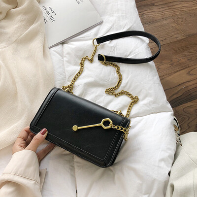 

Qiao Bani 2019 new Korean fashion Dongdaemun simple chain small square bag wild shoulder diagonal female bag