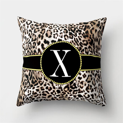 

Gobestart English Alphabet Pillow Print Cushion Flower Pillowcase Cover Room Decoration