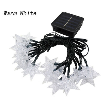

Outdoor Star Shape 20LED Light Christmas Waterproof Solar Powered Strip Light Garden Wedding Party Decor