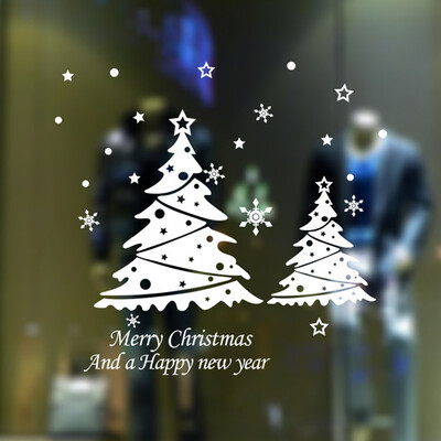 

Tailored Xmas Home Decor Wall Decal Merry Christmas Tree Sticker for Door Gift