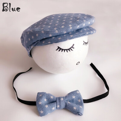 

SUNSIOM Baby Newborn Peaked Beanie Cap Hat Bow Tie Photo Photography Prop Outfit Set