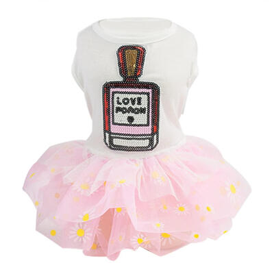 

Pet Dog Clothes Summer Dog Mesh Dress Perfume Bottle Dogs Wedding Dresses
