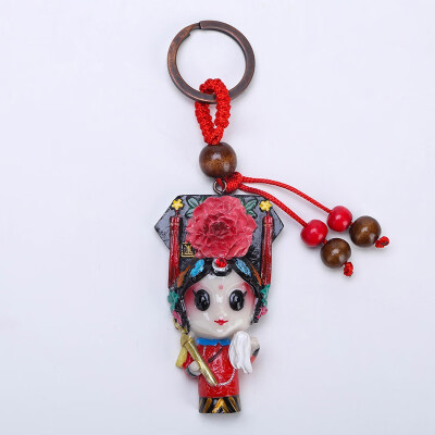 

Beijing Opera Facebook Keychain Chinese Style Featured Gift Pendant