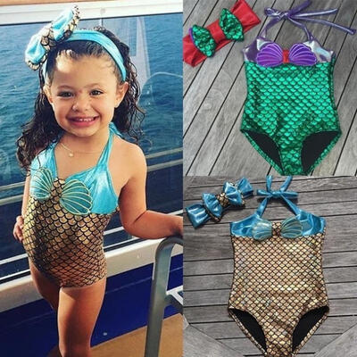 

Princess Baby Kids Clothes Girl Little Mermaid Tankini Bikini Swimsuit Swimwear 0-8T