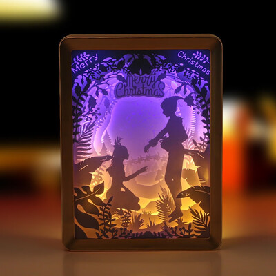 

〖Follure〗Couple Photographic Paper Sculpture Lamp DIY Creative Nightscape USB PowerSupply