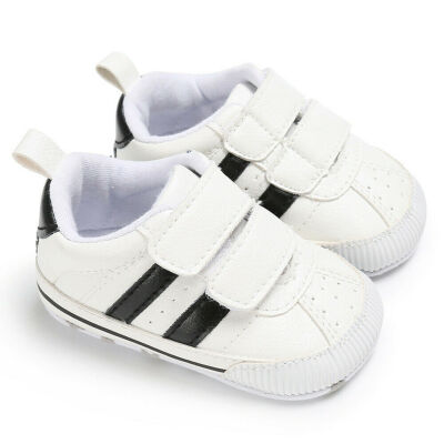 

Soft Sole Newborn Baby Boy Girl Pre-Walker White Pram Shoes Trainers 0-18 Months