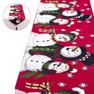 

Christmas Embroidered Table Runner for Christmas Party Dining Table Decorations