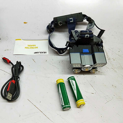 

Outdoor High Brightness T67 Headlamp LED Headlight USB Rechargeable Torch