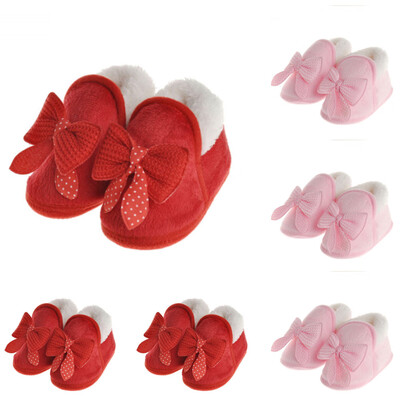 

Winter Infant Kids Baby Girl Princess Crib Shoes Soft Sole Anti-slip Prewalkers Boots