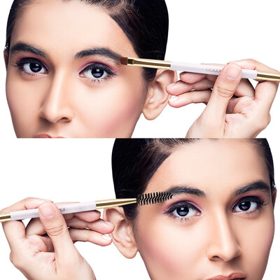

Toponeto Double Brow Brush Eyelash Brush Eyelash Roll Mini Eye Shadow Brush Beauty Tool