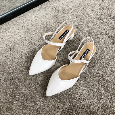 

Pointed Sandals Womens Summer Shoes Joker Gentle Student Fairy High-heeled Shoes in the Wind