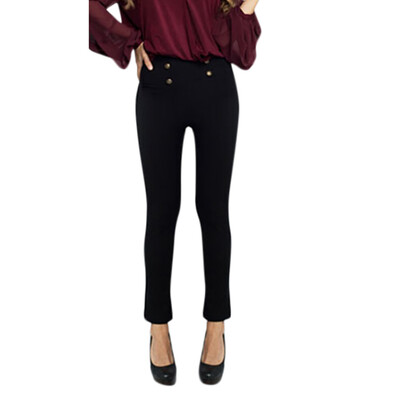 

Tailored Women Solid Pants Slim Leggings Casual Pants High Waist Pants