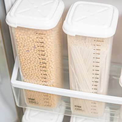 

JPGIF Plastic Sealed Cans Kitchen Storage Box Transparent Food Canister Keep Fresh A