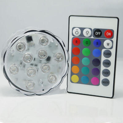 

3 AAA Battery Operated Waterproof LED Colorful Light Color Changeable Coaster Waterproof Cup Mat With Remote Controller