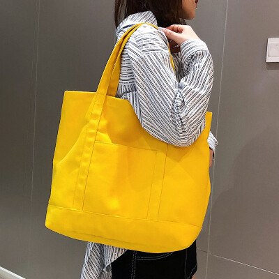 

Lazy wind canvas bag female large capacity shoulder bag handbag 2019 new Japanese ins inclusive fashion Messenger bag