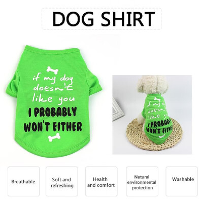 

Dog Shirt Dog T-Shirts Dog Spring Summer Clothes Printed Pet Clothing Pet Summer Clothes for Puppy Dogs