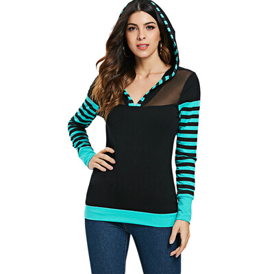 

Stripe Sleeve Color Block Hoodie