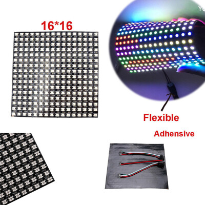 

Gobestart 5V 1616 Pixels WS2812B LED Flexible Panel RGB Screen Light Display String