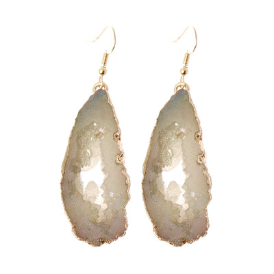 

Creative Hollow Out Irregular Stone Drop Dangle Women Hook Earrings Jewelry