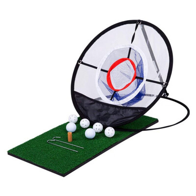 

Golf Outdoor Intdoor Chipping Pitching Cages Mats Practice Easy Net Golf Training Aids Metal With Net