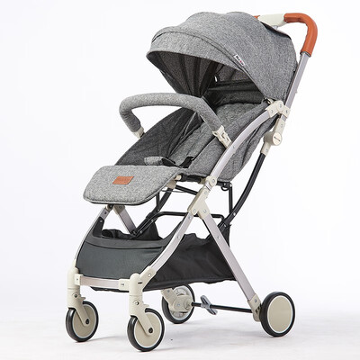 

Rich Kids Multifunctional infant stroller Simple folding can be on the plane four seasons universal large storage blue FBL988
