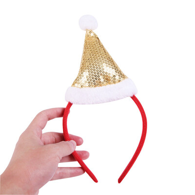 

Toponeto Christmas Tiara Headband Party Show Dress Up Sequins Christmas Hat Headband