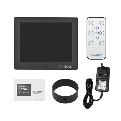 

Andoer 8 Inch Digital Alarm & Photo Frame LED Screen Simple Eletronic Photo Album Support ClockPhotoVideo for Elder People With
