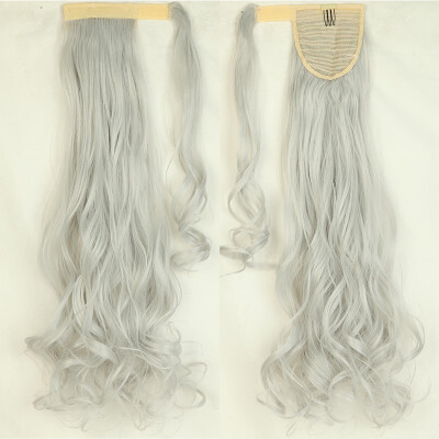 

Long Straight Ponytail Extension Wrap Around Synthetic Hair Extensions One Piece Hairpiece Pony Tail Extension for Women