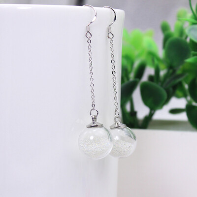 

2019 new summer style beads Drop earrings for women candy color chain pendant
