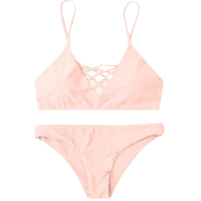 

Roseonmyhand Swimwear Women Bikini Set Bandage Push-Up Swimsuit Bathing Beachwear
