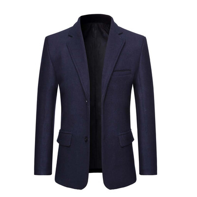 

Gobestart Mens New Style Turn-down Collar Long Sleeve Casual Suit Slim Fit Coat Jacket