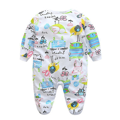 

Baby Clothes Long Sleeve Infant Floral Cartoon Casual Romper Newborn Boys Girls Clothing Jumpsuit Infant Clothing Pajamas Stripe